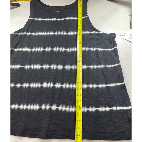 Time And Tru Womens XXL 20 Black & White Tie-Dye Tank Top 100% Cotton - Picture 5 of 10